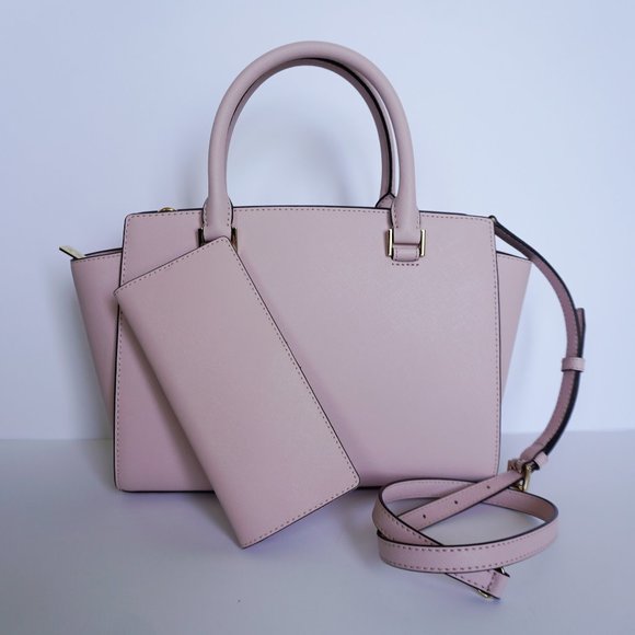 Michael Kors Selma M Satchel Bag & Wallet Blossom - Picture 2 of 8